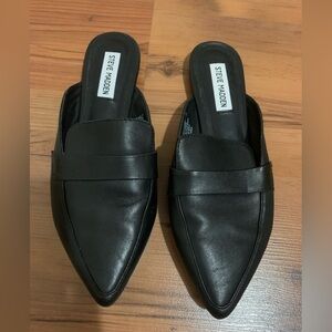 Black Leather Mule 7.5US
